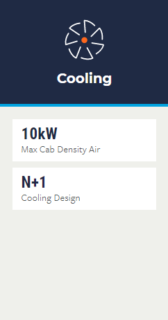 Databank Cooling featuring 10kW Max Cab Density Air and N+1 Cooling Design