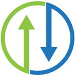 Bidirectional arrows in ClickClaims official logo colors